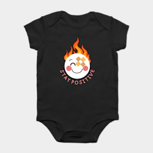 Burning Smiley Face Depression Mental Health Cute Funny Gift Sarcastic Happy Fun Introvert Awkward Geek Hipster Silly Inspirational Motivational Birthday Baby Bodysuit